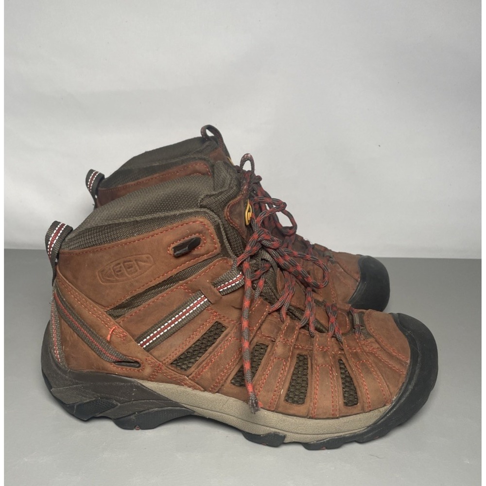Keen Flint Mid Men's Size 10.5 Brown Outdoor Leather Hiking Boots